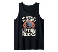 My Favorite Exercise Lifting Rocks Funny Rockhound Geology Tank Top