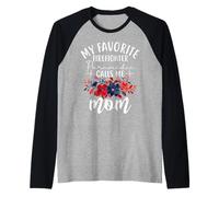 My Favorite Firefighter Paramedic Calls Me Mom Mama Mommy Raglan Baseball Tee