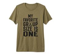 My Favorite Group Size is One Introvert Solo Hiking Saying Premium T-Shirt