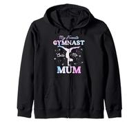My Favorite Gymnast Calls Me Mum Gymnastics Mom Zip Hoodie