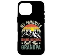 My Favorite Hiking Buddies Call Me Grandpa Vintage Outdoor Case for iPhone 16 Pro Max