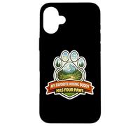 My Favorite Hiking Buddy Has Four Paws Hiker Dog Owner Hike Case for iPhone 16 Plus
