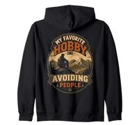 My Favorite Hobby Avoiding People Hiking Zip Hoodie