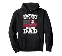 My Favorite Hockey Player Calls Me Dad USA Flag Pullover Hoodie