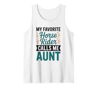 My Favorite Horse Rider Calls Me Aunt, Horse Rider Aunt Tank Top