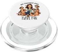 My Favorite Kids Have Fur Cute Dogs PopSockets PopGrip for MagSafe