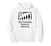 My Favorite Kind of Service No Signal Camping Line Pullover Hoodie
