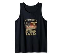 My Favorite Nurse Calls Me Dad American Flag Vintage Tank Top
