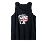 My Favorite Nurse Calls Me Dad American Flag Vintage Tank Top