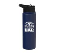 My Favorite Nurse Calls Me Dad Funny Father's Day Stainless Steel Insulated Water Bottle