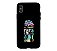 My Favorite People Call Me Aunt Ashley First Name Auntie Case for iPhone X/XS