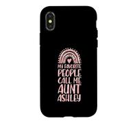 My Favorite People Call Me Aunt Ashley First Name Auntie Case for iPhone X/XS
