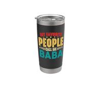 My Favorite People Call Me Baba Vintage Funny Father's Day Stainless Steel Insulated Tumbler