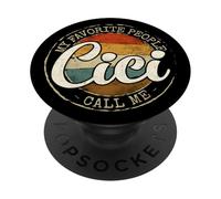My Favorite People Call Me Cici Vintage Stamp Mothers Day PopSockets Adhesive PopGrip
