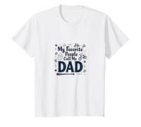 My Favorite People Call Me Dad - Sports Loving Father T-Shirt, Kids, White, 4 Years