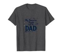 My Favorite People Call Me Dad - Sports Loving Father T-Shirt, Men, Dark Heather Grey, 6XL