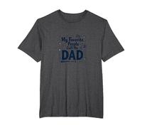 My Favorite People Call Me Dad - Sports Loving Father T-Shirt, Men's Big and Tall, Dark Heather Grey, 5X Tall