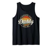 My Favorite People Call Me Daddy Vintage Stamp Fathers Day Tank Top