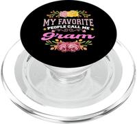 My Favorite People Call Me Gram Funny Floral Mother's day PopSockets PopGrip for MagSafe