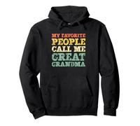 My Favorite People Call Me Great Grandma Vintage Pullover Hoodie