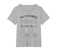 My Favorite People Call Me Lolo Funny Present for Lolo T-Shirt, Women's Plus, Heather Grey, 5X