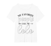 My Favorite People Call Me Lolo Funny Present for Lolo T-Shirt, Women's Plus, White, 3X