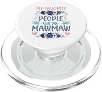 My Favorite People Call Me Mawmaw Cute Floral Mother's day PopSockets PopGrip for MagSafe