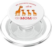 My Favorite People Call Me Mom Giraffe Family Mother's Day PopSockets PopGrip for MagSafe
