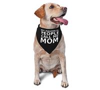 My Favorite People Call Me Mom Spring Dog Bandanas Boy Bulk Puppy Kerchief Adjustable Soft Triangle Bibs Accessories for Small Medium Large Dogs Cats White
