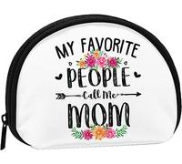 My Favorite People Call Me Mom Women and Girls Cute Fashion Coin Purse Wallet Bag Change Pouch Key Holder