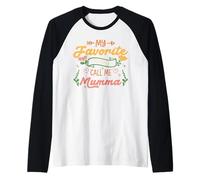My Favorite People Call Me Mumma Floral Mother's Day Raglan Baseball Tee