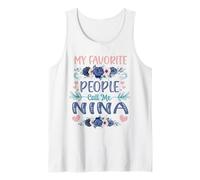 My Favorite People Call Me Nina Cute Floral Mother's Day Tank Top