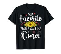 My Favorite People Call Me Oma Cute Mom Mother Sunflower T-Shirt