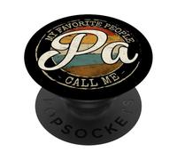 My Favorite People Call Me Pa Vintage Stamp Fathers Day PopSockets Adhesive PopGrip