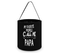 My Favorite People Call Me Papa Halloween Tricking Or Treating Bucket Bags Reusable Candy Basket Tote Pumpkin Party Favor Bag