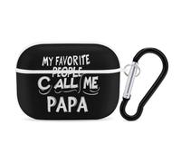 My Favorite People Call Me Papa Hard Shell Case Skin Accessories Cover with Hanging Loop Compatible with AirPods Pro 2
