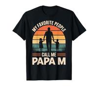 My Favorite People Call Me PAPA M Retro Sunset T-Shirt