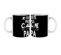 My Favorite People Call Me Papa White Coffee Mugs Gloss Ceramic Cappuccino Cups with Handle