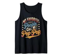 My Favorite People Call Me Pop-Pop Vintage Father's Day Tank Top