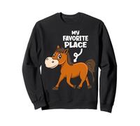 My Favorite Place Funny Horse Lover Sweatshirt