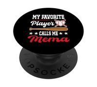 My Favorite Player Calls Me Mema Baseball Mother's Day PopSockets Adhesive PopGrip
