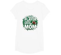 My Favorite Player Calls Me Mom Football Mom Pride T-Shirt, Girls, White, Large