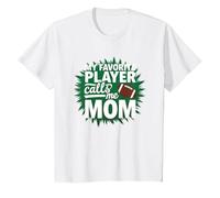 My Favorite Player Calls Me Mom Football Mom Pride T-Shirt, Kids, White, 6 Years