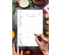 My Favorite Recipes Journal: A 100-Page Recipe Notebook to Record Ingredients, Cooking Instructions, Prep Time, Ratings & Allergens - 6" x 9" Handy Kitchen Companion