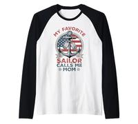 My Favorite Sailor Calls Me Mom Raglan Baseball Tee