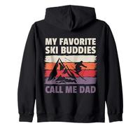 My Favorite Ski Buddies Call Me Dad Funny Skiing Zip Hoodie