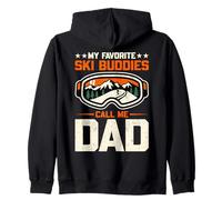 My Favorite Ski Buddies Call Me Dad Funny Skiing Zip Hoodie