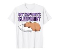 My Favorite Sleepshirt Cute Cozy Capibara Design T-Shirt