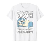My Favorite Sleepshirt Cute Cozy Sloth Design T-Shirt
