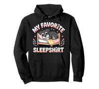 My Favorite Sleepshirt Schnauzer Dog Pajama Top Dog Lovers Pullover Hoodie